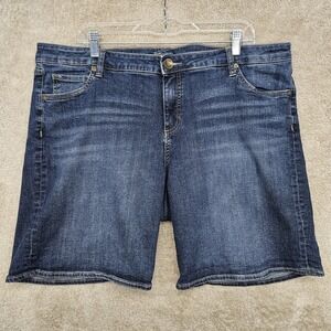 Kut From The Kloth Denim Shorts Womens 18W Blue Plus Size Stretch Mid Rise